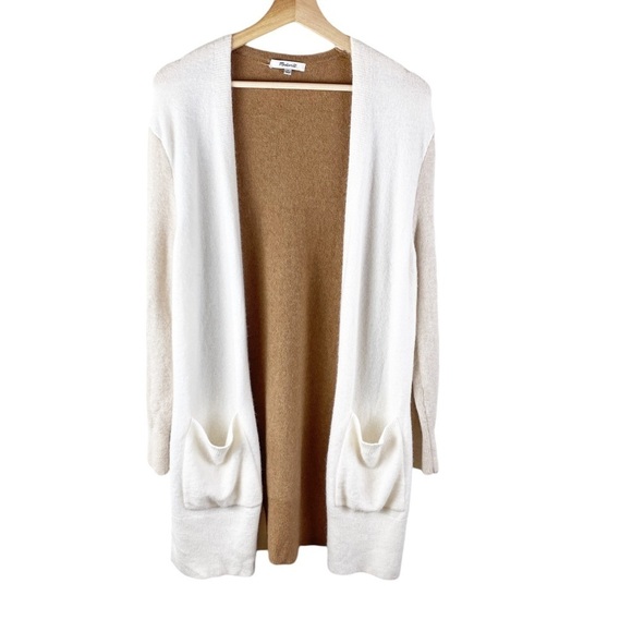 Madewell Kent Colorblock Wool/ Alpaca blend Cardigan Size Small - Picture 3 of 10